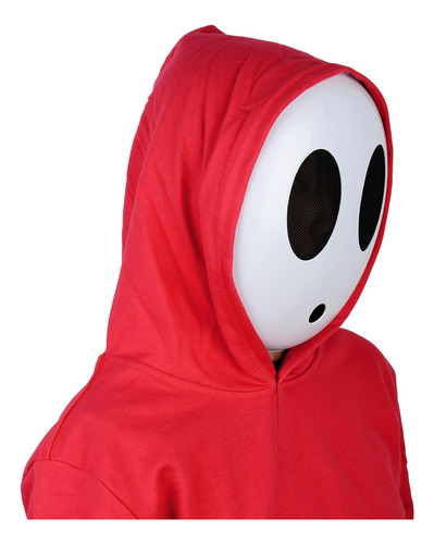 Monisorly White Shy Guy Mask Girl Halloween Mask Full Mask F