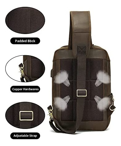 Bolso Bandolera Taertii Vintage De Piel Auténtica De Plena F