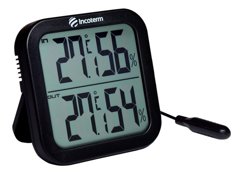 Imagem 1 de 1 de Termo-higrômetro Digital Preto Temperatura E Umidade
