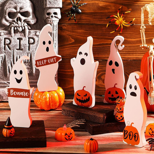 5 Piezas De Decoración De Fantasmas Para Halloween, Ba...