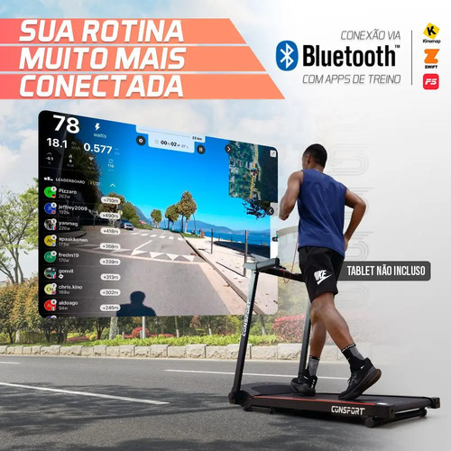 Esteira Consport Ct50 Elétrica Ergométrica De Corrida Resideal Cor Preto 127/220v