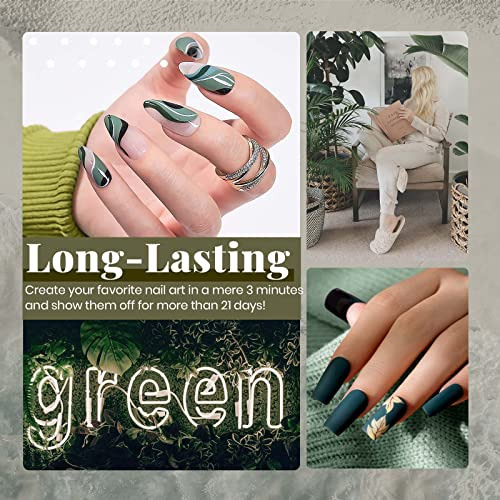 Set De Esmaltes Uñas De Gel 6 Tonos Verdes Azules Beetle