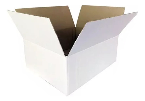 Caja Carton Embalaje Blanca 40x20x15 Reforzada 25 Unidades