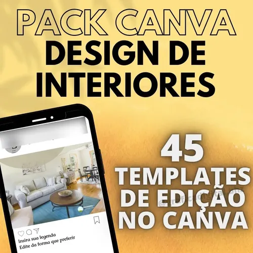 Pack Design De Interiores- 45 Templates Editaveis Para Canva | MercadoLivre