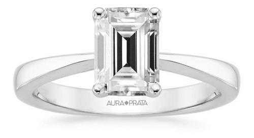 Anillo Compromiso Oro Blanco 10kt Kilates Aura Prata Octa