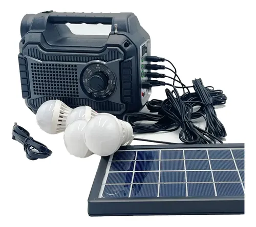 comprar Planta Solar Portatil 4 Bombillos, Carga Usb Y Parlante Camp