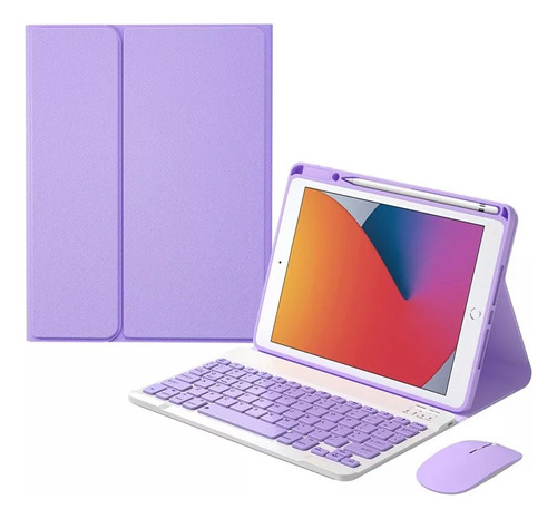 Capa Com Teclado Mouse Para Para iPad 10.2 9ª 8ª 7ª Geração