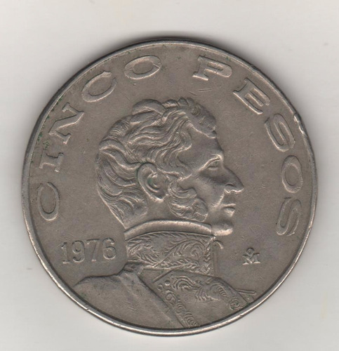 Mexico Moneda De 5 Pesos Año 1976 Km 472 - Xf