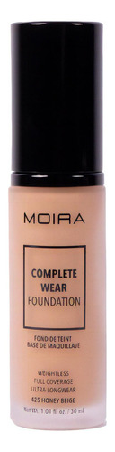 Base de maquillaje líquida Moira Complete Wear Foundation tono honey beige - 30mL