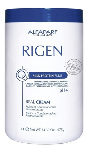 Imagem 1 de 2 de Rigen Máscara Milk Protein Plus Real Cream 1 L Alfaparf 