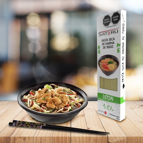 Imagen 5 de 7 de Udon, Fideos De Harina De Trigo 300g