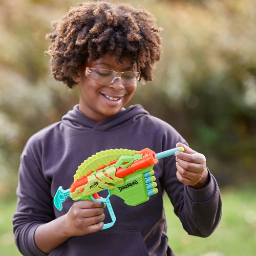 Nerf Dinosquad Stego-duo, 2 Lanzadores, 10 Dardos Nerf Elite