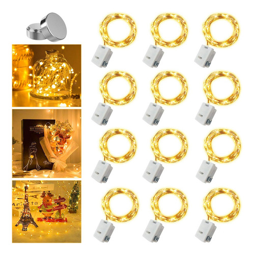 Luces Decorativas Cadena De Luces De Hadas 2m 12piezas