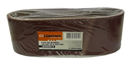 Imagen 2 de 4 de Lija Banda 75x533 Lijadora Lusqtoff Grano 150 X 6u Lban150-9