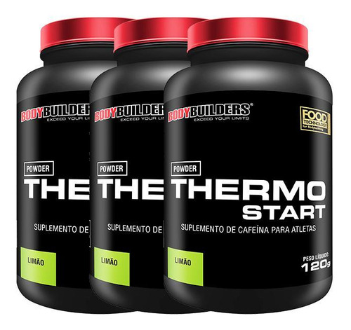 Kit 3x Thermo Start Powder 120g Limão