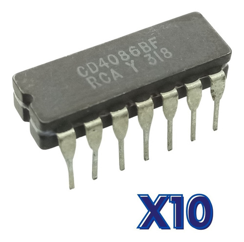 Kit 10 Compuerta Cmos Cd4086bf