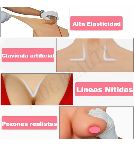 Gigante Senos De Silicona Natural C-d Cup Pechos Falso
