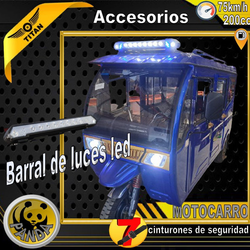Triciclo Naftero 7 Pasajeros Motocarro Titan Panda 200cc 0km