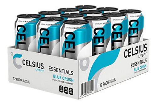 Celsius Essentials Sparkling Blue Crush 473ml Pack 12