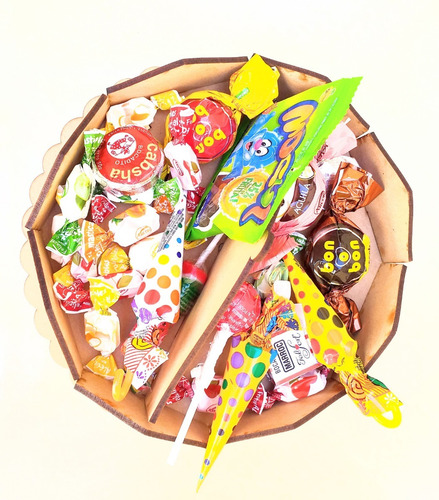 Imagen 6 de 7 de Candy Bar Carrousel Souvenir 20x20x20 - Mdf / Fibrofacil