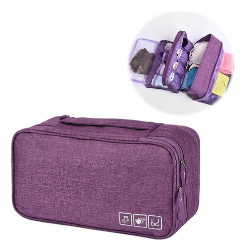 Bolsas Estuche Organizador Brasieres Ropa Interior Morado