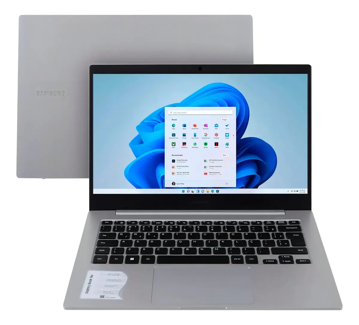 Foto do produto: Notebook Samsung Galaxy Book Go Snapdragon 7c Kryo 468 Octa-core 4GB RAM 128GB SSD 14" Full HD W11 com Office 365 NP340XLA-K07BR