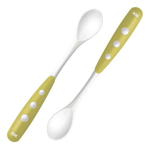 Set De 2 Cucharas Largas Plasticas Nuk Para Bebe 6m+