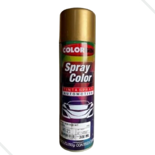 Tinta Spray Automotiva Colorgin Ouro Cor Metálica - 300ml