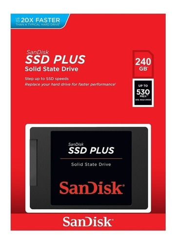 Imagen 3 de 3 de Disco De Estado Solido Ssd Sandisk 240gb Plus 530mb/s
