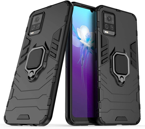 Vivo V20 / Case Antishock Black Panther Ring Premium 