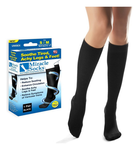 Media Miracle Socks De Compresion Anti Varices