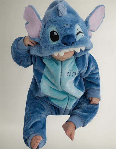 Mameluco Bebés Con Capucha Stitch Disney