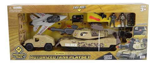 Set 32pz Juguete Soldado Tanque Avion Carro Militar C Sonido