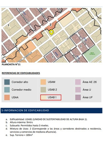 Imagen 3 de 5 de Lote 8,66 X 21,65 Vendibles 682 M2 V. Pueyrredón