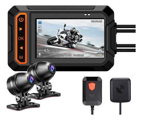 À Prova D'água Dual Wifi 1080p Full Hd Motocicleta Câmera