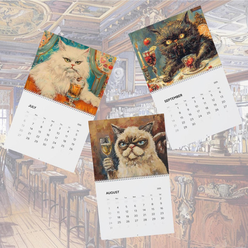Calendario Temático De Gatos Calendario De Gatos 2025 Calend