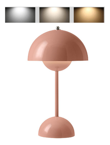 Lámpara De Mesa Regulable, Luz De Escritorio Usb, Rosa