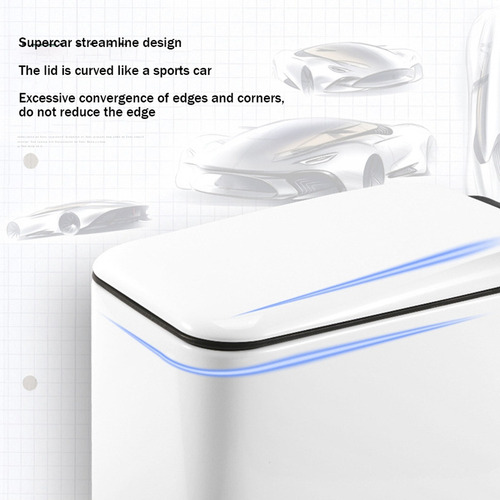 Cubo De Basura Compacto De Acero Inoxidable Para Baño Con Pe