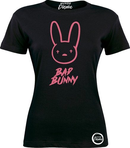 Polera De Mujer Manga Corta Bad Bunny Conejo Malo