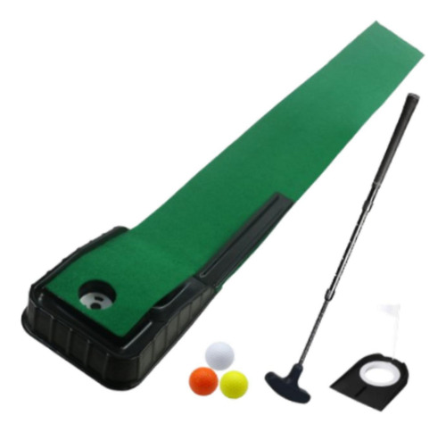 Estera De Golf Con Putter Con 3 Pelotas Con Putter Negro
