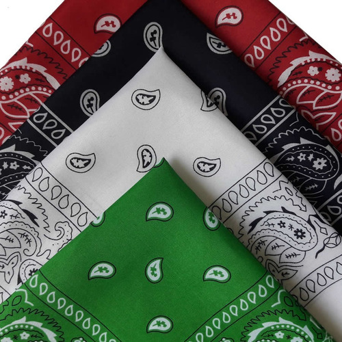 20 Bandanas De Atacado Country E Rock Tamanho 55x55 Cor Cores Variadas