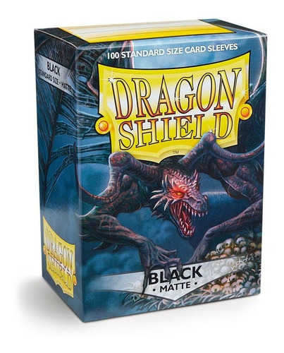 Protectores Dragon Shield Standard Matte Black 100u - One Up