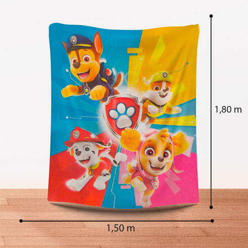 Cobertor-edredón Paw Patrol Con Borrega Infantil Matrimonial Paw Patrol Multicolor