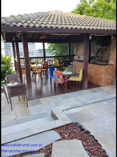 Imagem 2 de 20 de Excelente Casa Com Quatro Suítes A Venda Em Patamares Possui Espaço Gourmet Com Piscina E Churrasqueira, Tornando Os Ambientes Bastante Convidativos - Ca78mc