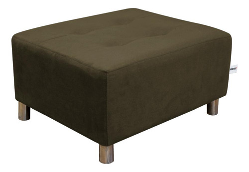 Puff Decorativo Sala Nero Multifuncional Quadrado Marrom Esc