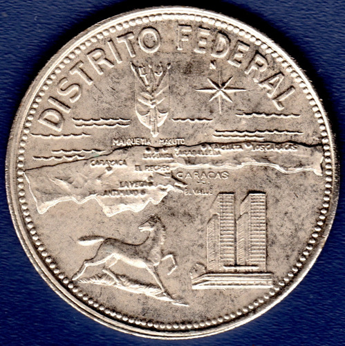 Medalla Estados De Venezuela Distrito Federal Simón Bolívar (Usado)