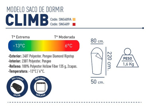 Imagen 5 de 6 de Bolsa De Dormir -13° C Momia National Geographic Climb