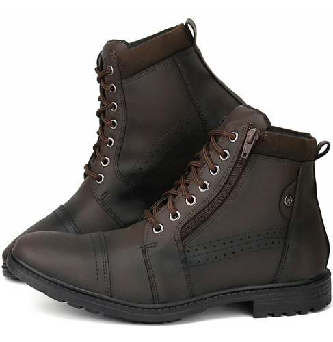 Bota Masculina Com Sapatênis Casual + Relógio E Carteira