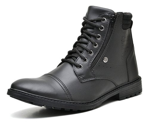 Bota Coturno Masculino Com Cadarço Preto Original Dubuy