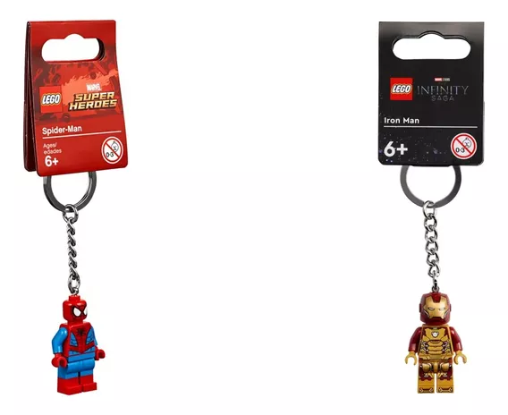 Lego Marvel Duo Llaveros Spiderman + Iron Man - 2pz